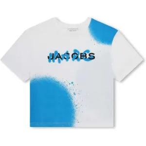 T-shirt à manches courtes graffiti blanc pour garçons