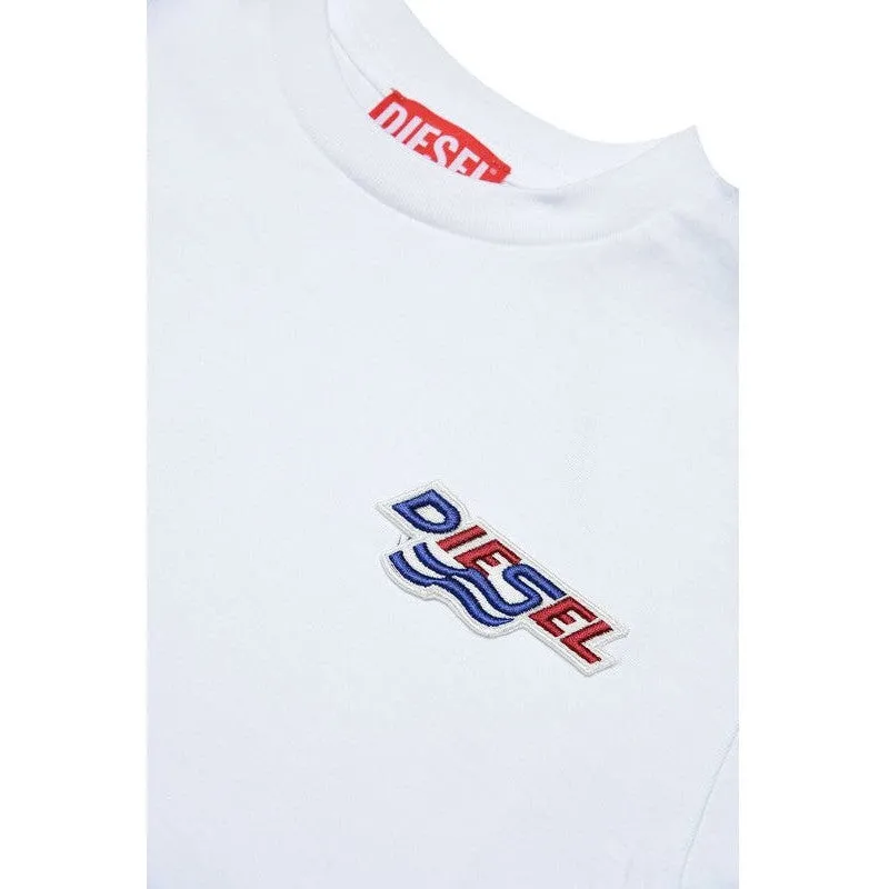 T-shirt pour garçons avec logo blanc iconique