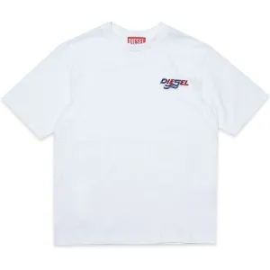 T-shirt pour garçons avec logo blanc iconique