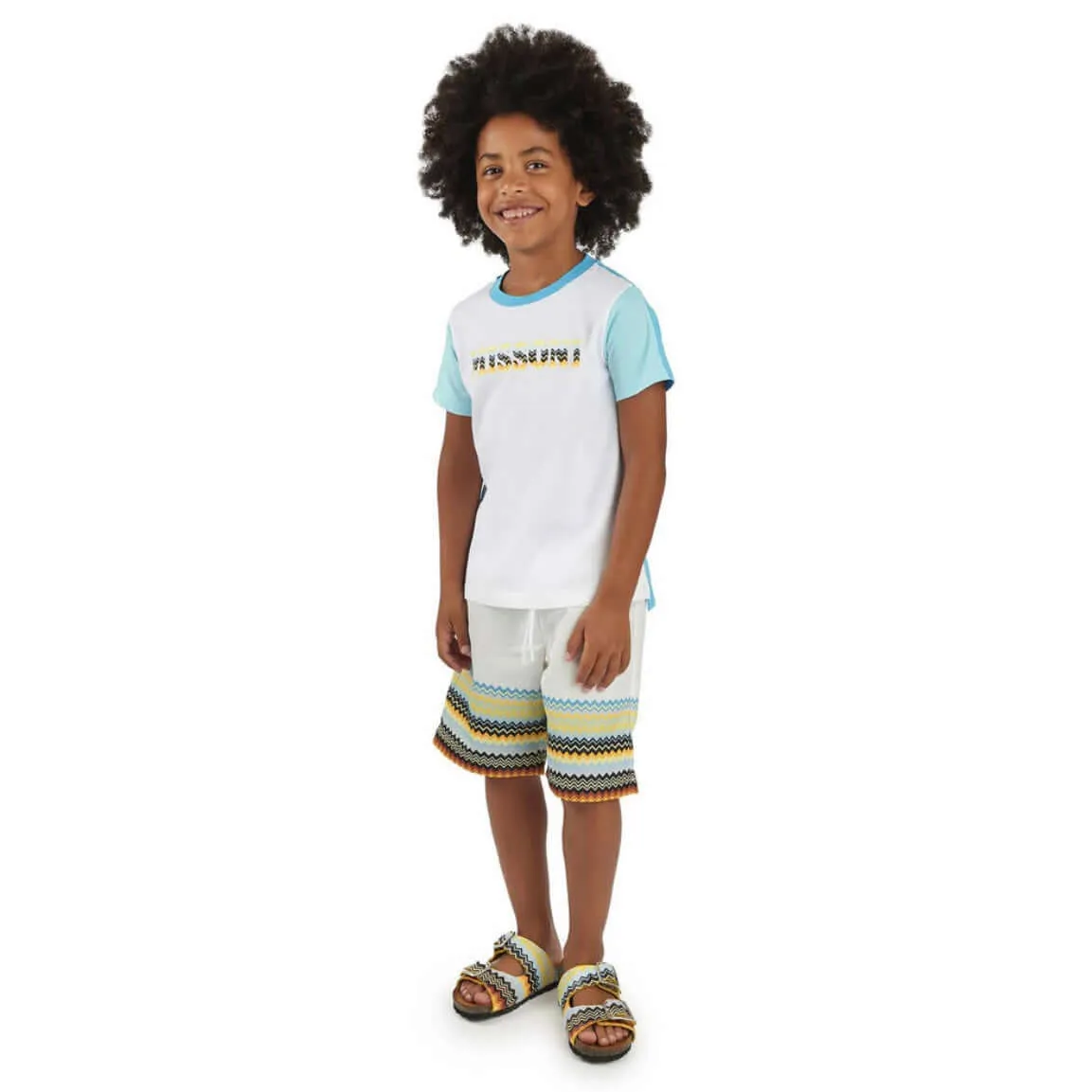T-shirt pour garçons avec logo blanc