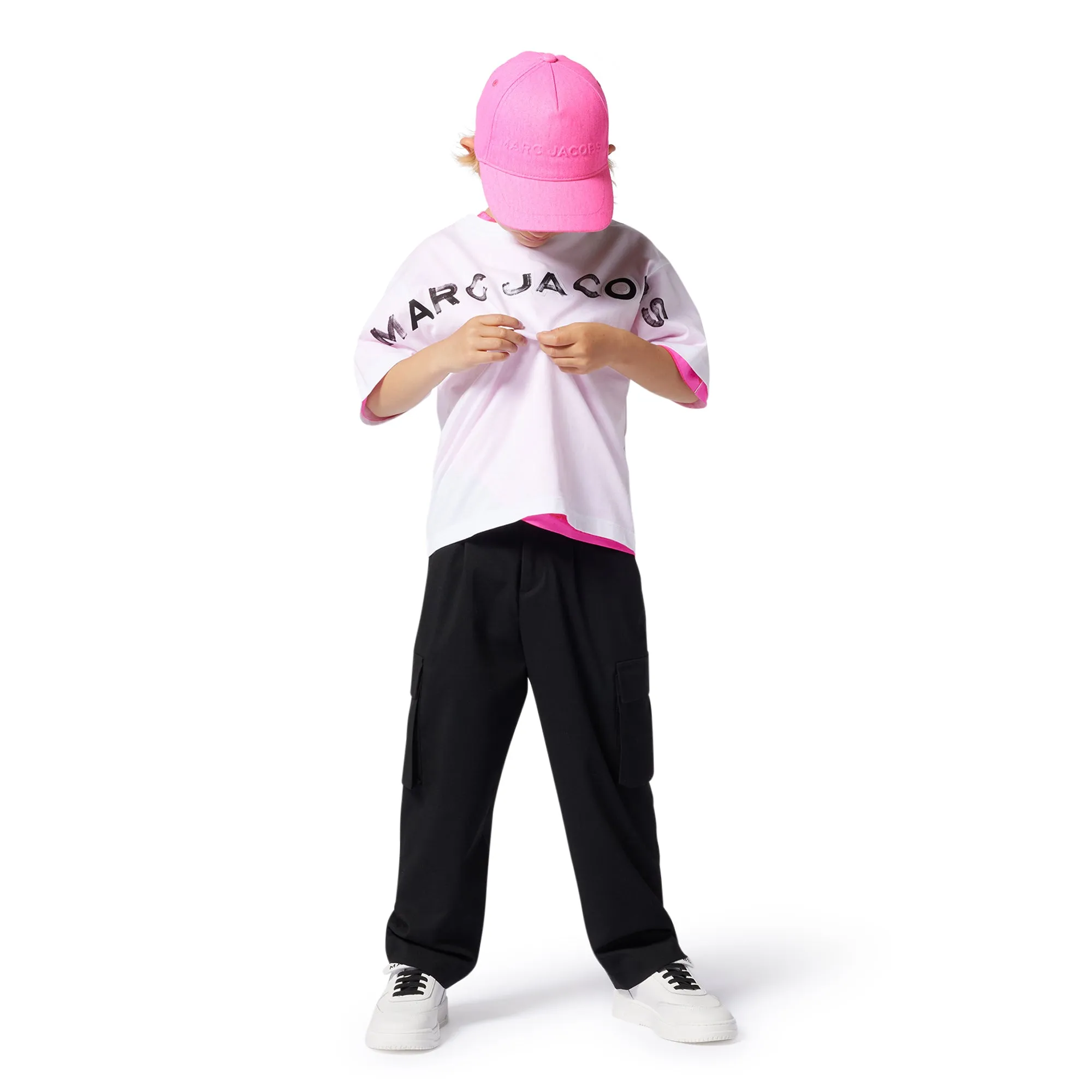 T-shirt pour garçons avec logo blanc