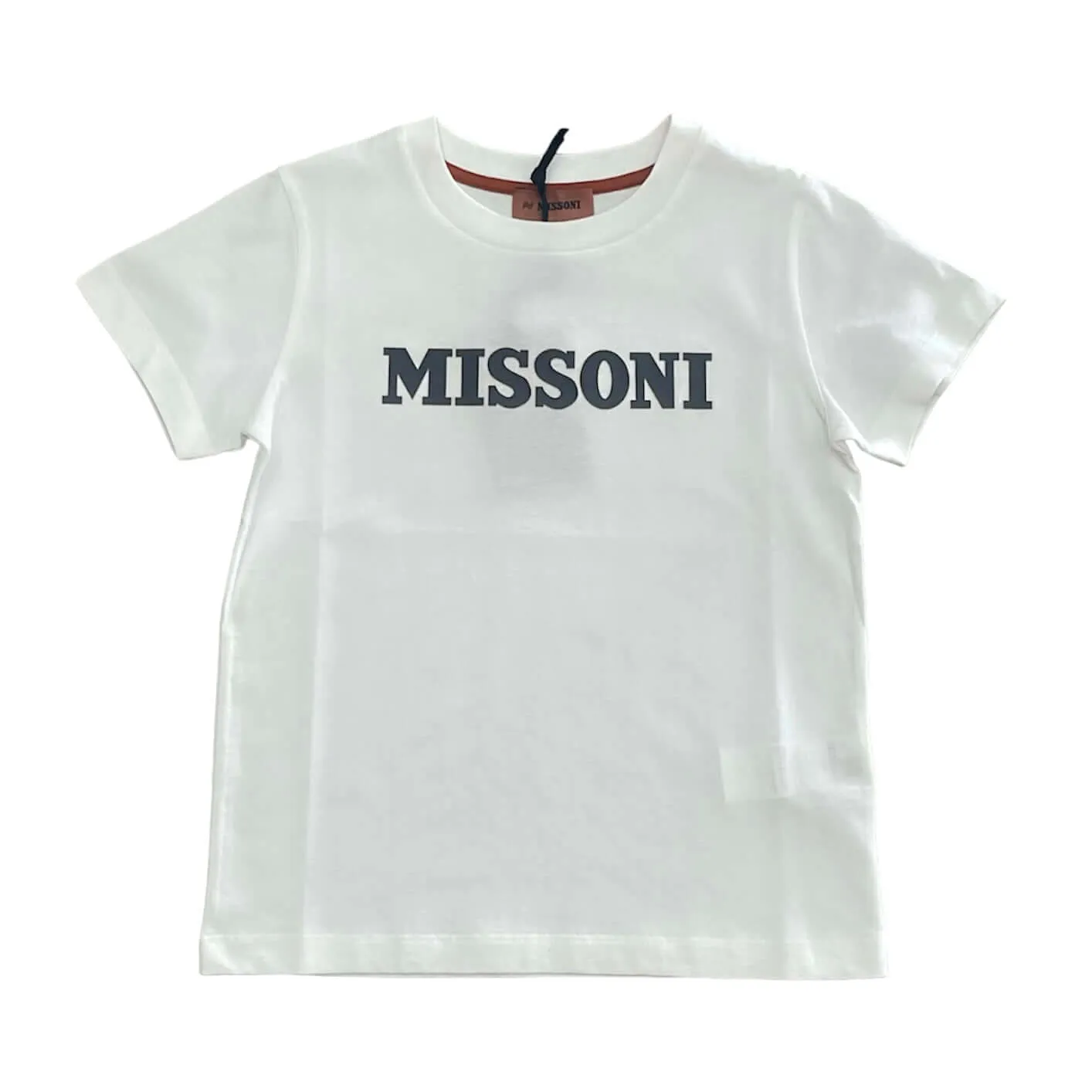 T-shirt blanc pour garçons avec logo