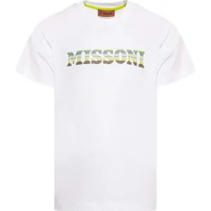 T-shirt blanc pour garçons avec logo