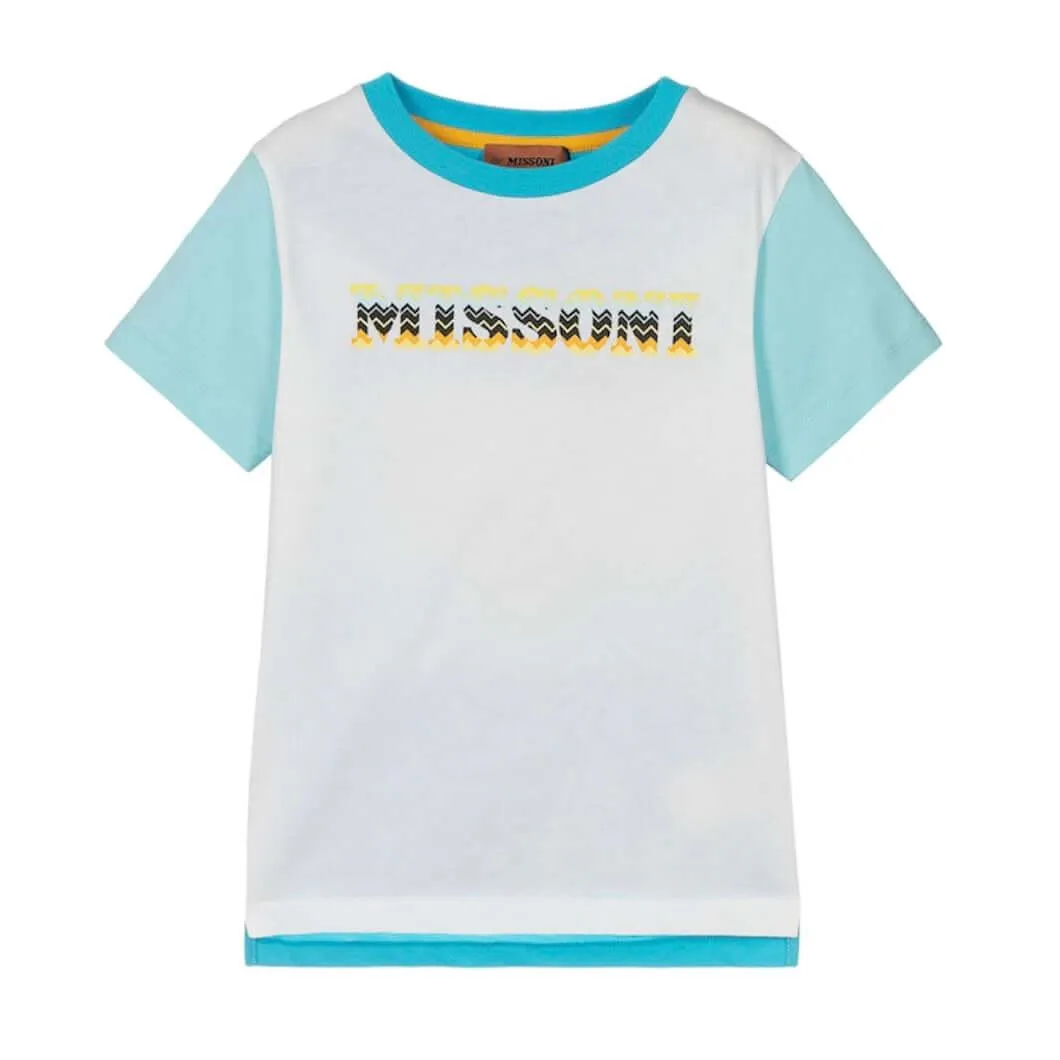 T-shirt pour garçons avec logo blanc