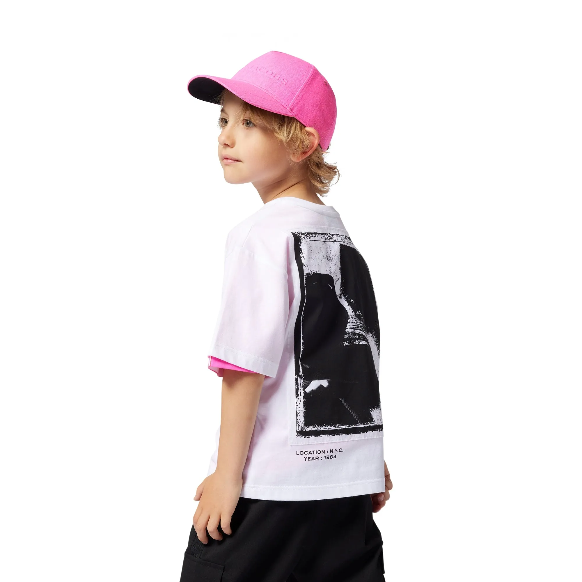 T-shirt pour garçons avec logo blanc