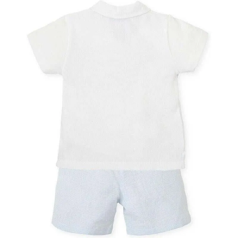 Ensemble Polo et Short Blanc pour Garçons