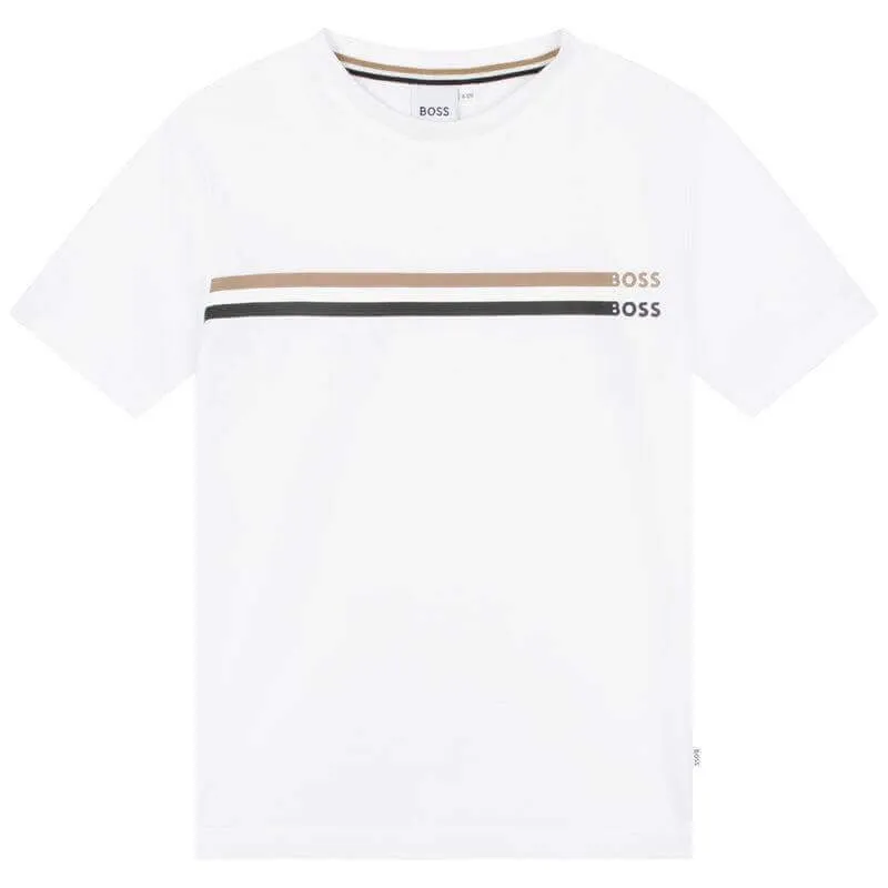 T-shirt à manches courtes blanc pour garçons