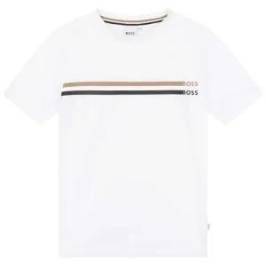 T-shirt à manches courtes blanc pour garçons