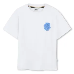 T-shirt à manches courtes blanc pour garçons
