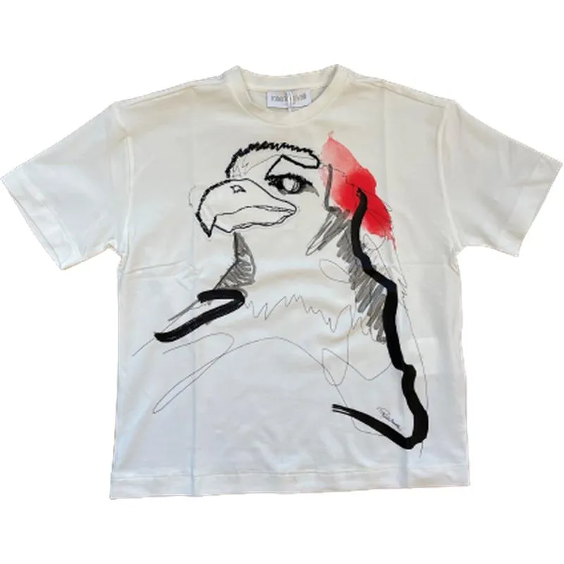 T-shirt pour garçons avec impression en silhouette blanche