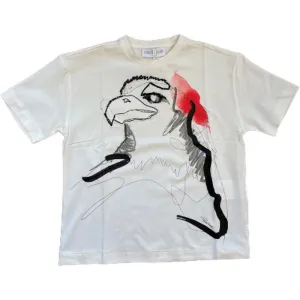 T-shirt pour garçons avec impression en silhouette blanche