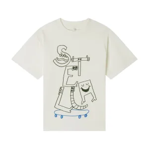 T-shirt de skate blanc pour garçons