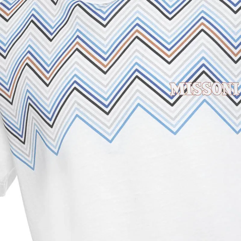 T-shirt Blanc Zig Zag pour Garçons
