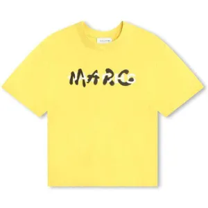 T-shirt à manches courtes avec logo graffiti jaune pour garçons