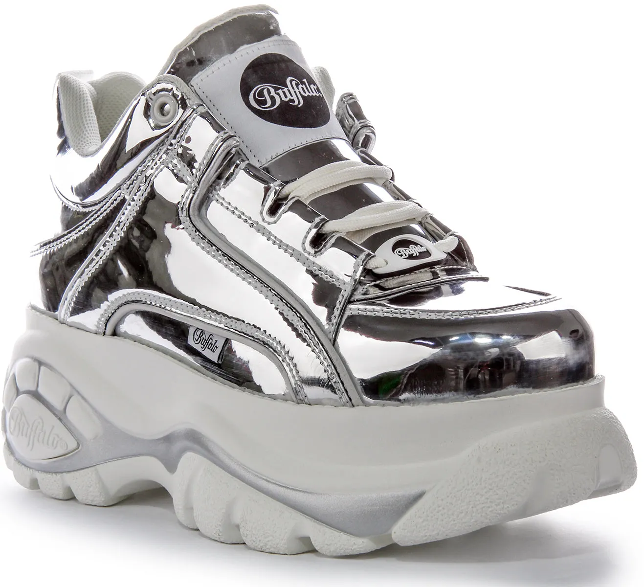 Buffalo 1339-14 2.0 En Métal Argenté Pour Femmes Chaussures Buffalo