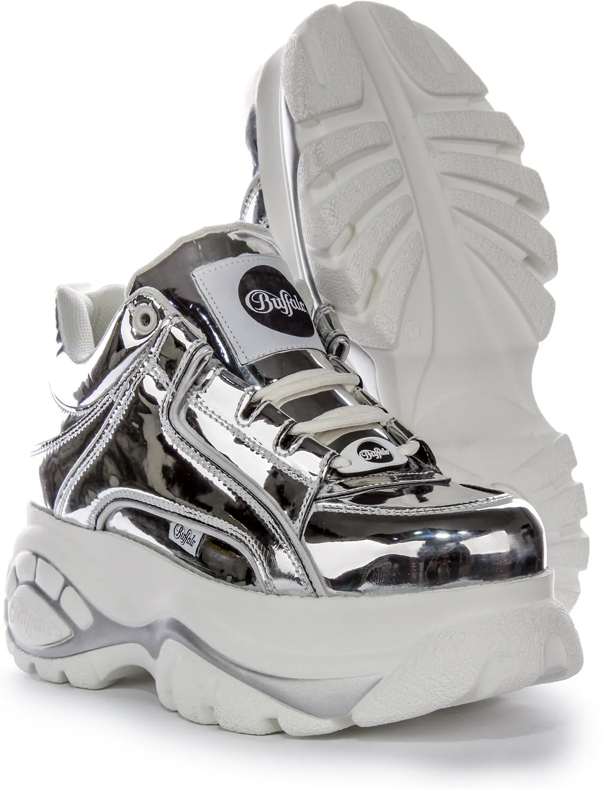 Buffalo 1339-14 2.0 En Métal Argenté Pour Femmes Chaussures Buffalo