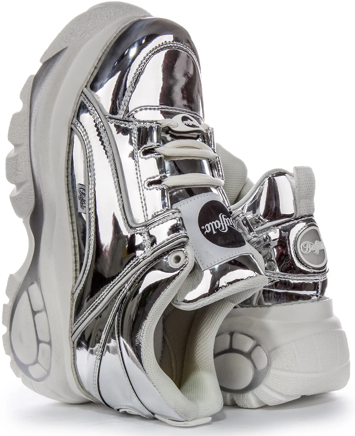 Buffalo 1339-14 2.0 En Métal Argenté Pour Femmes Chaussures Buffalo