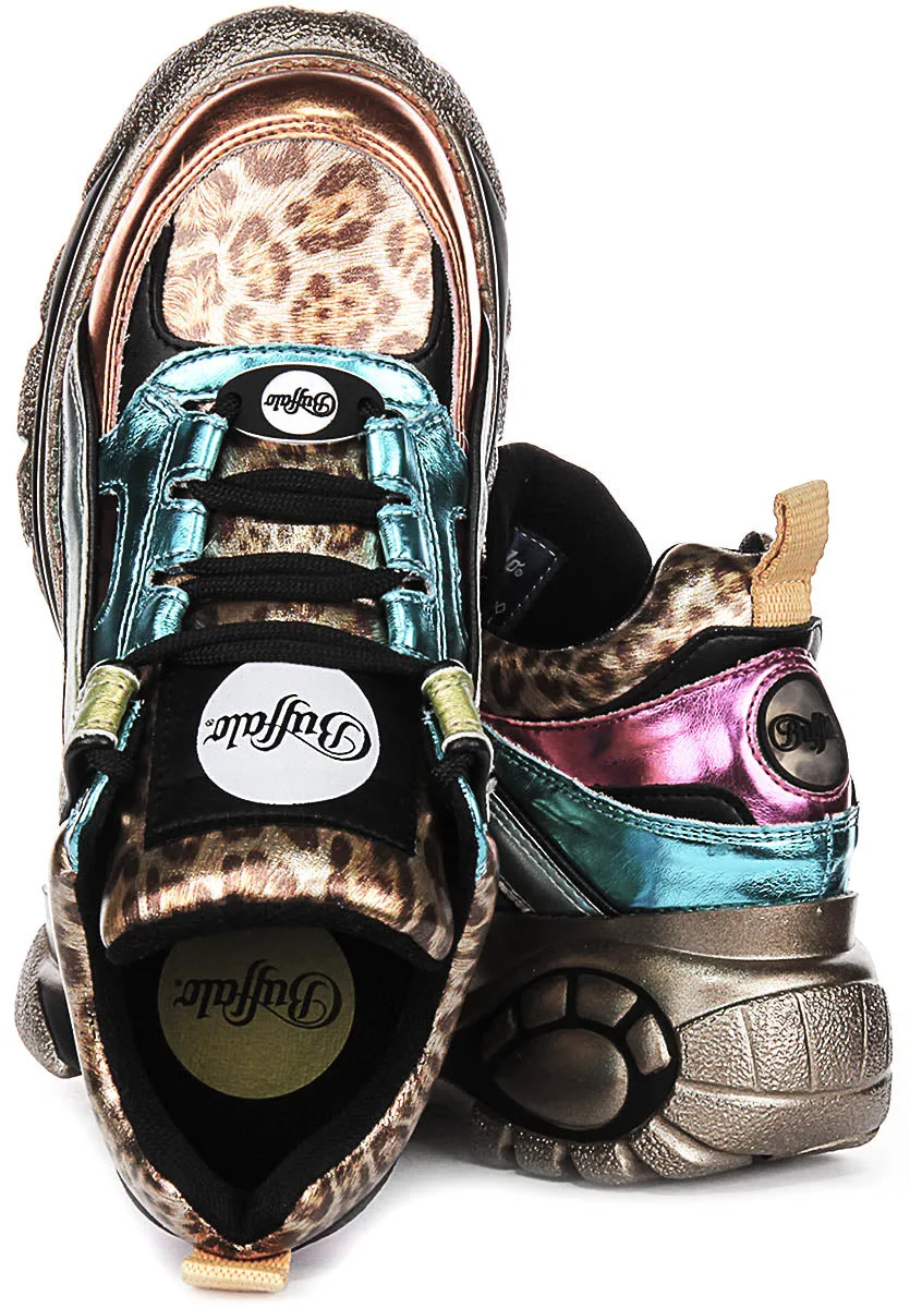 Buffalo 1339-14 Métallique Multicolore Pour Femmes Chaussures Buffalo