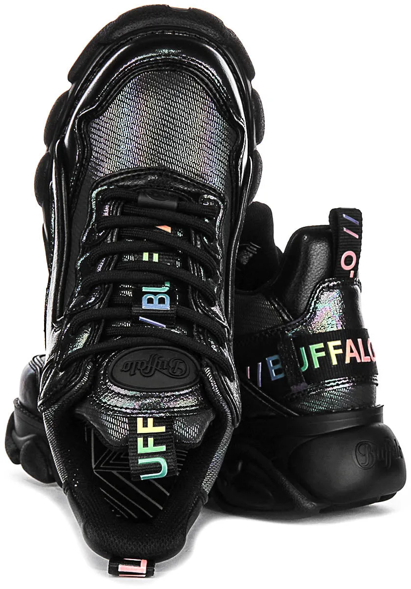 Chaussures Buffalo Cld Chai Noir Brillant pour Femmes Buffalo