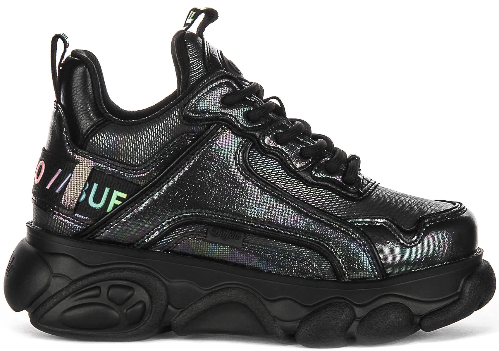 Chaussures Buffalo Cld Chai Noir Brillant pour Femmes Buffalo