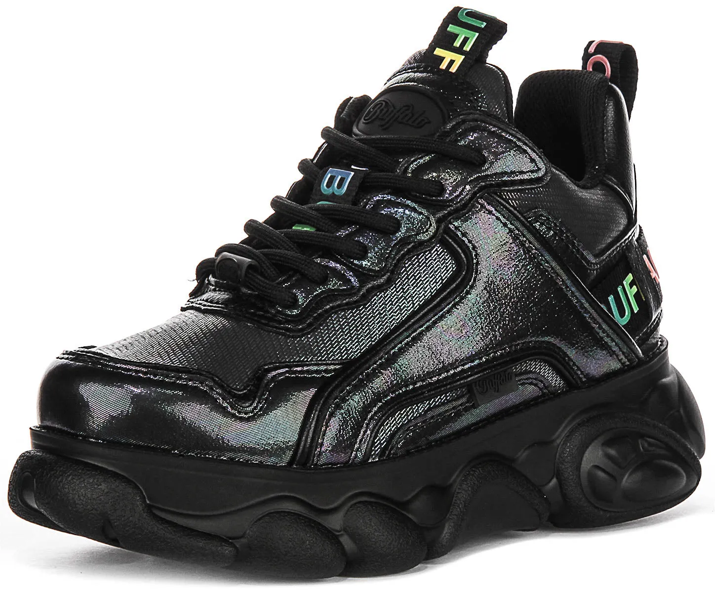 Chaussures Buffalo Cld Chai Noir Brillant pour Femmes Buffalo