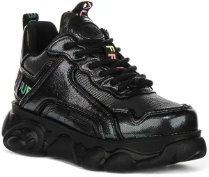 Chaussures Buffalo Cld Chai Noir Brillant pour Femmes Buffalo