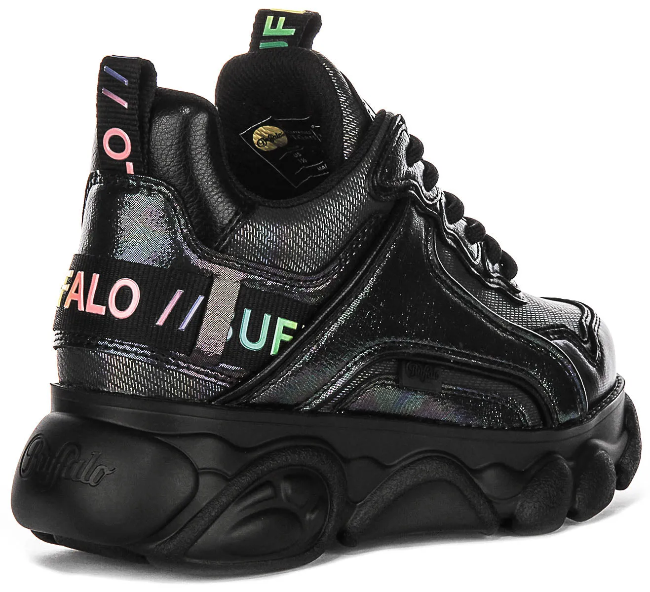 Chaussures Buffalo Cld Chai Noir Brillant pour Femmes Buffalo