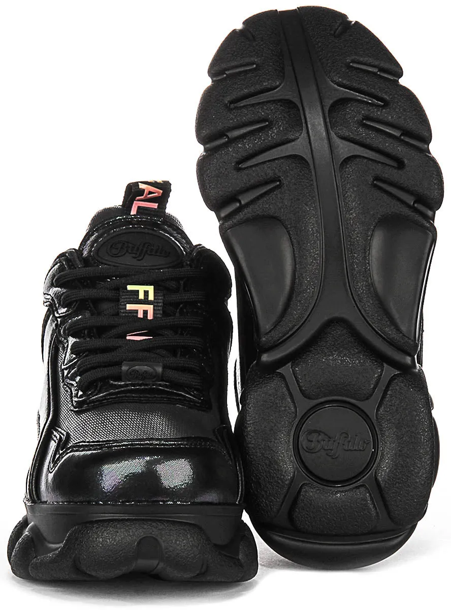 Chaussures Buffalo Cld Chai Noir Brillant pour Femmes Buffalo