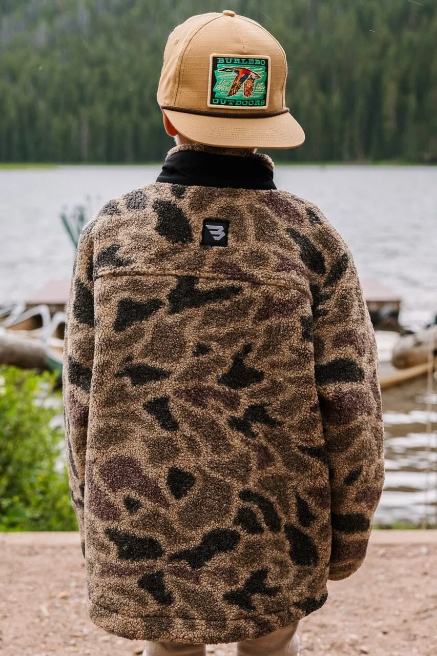 Veste Sherpa Burlebo à demi-fermeture éclair - Camouflage Montagne Rocheuse