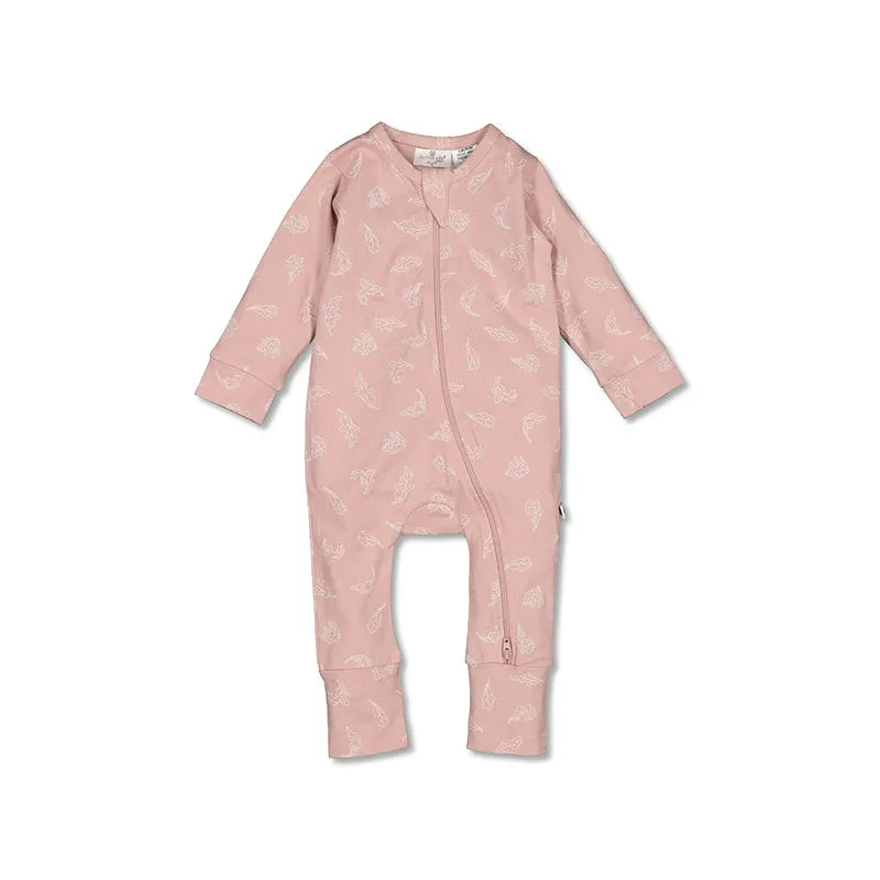 Combinaison zip Burrow and Be Pink Flutter 0-3 mois
