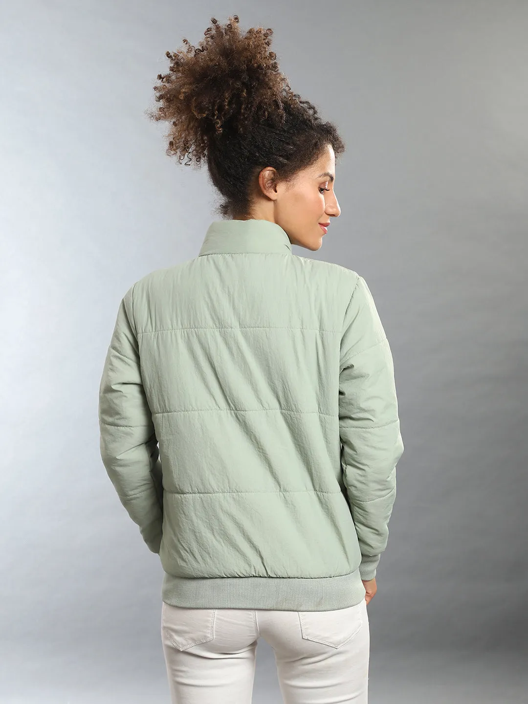 Veste Bomber Coupe-Vent Solide pour Femmes Campus Sutra