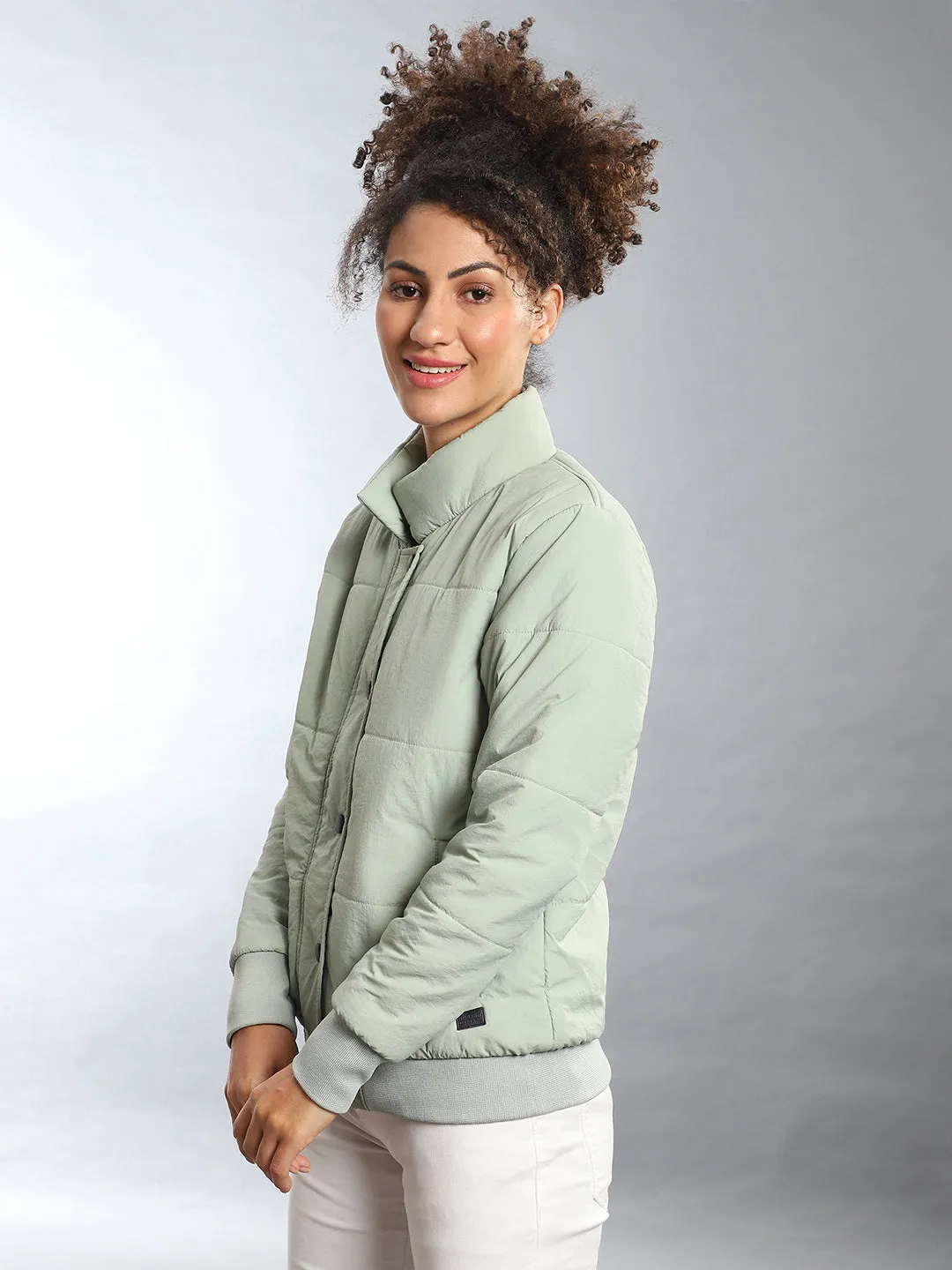 Veste Bomber Coupe-Vent Solide pour Femmes Campus Sutra