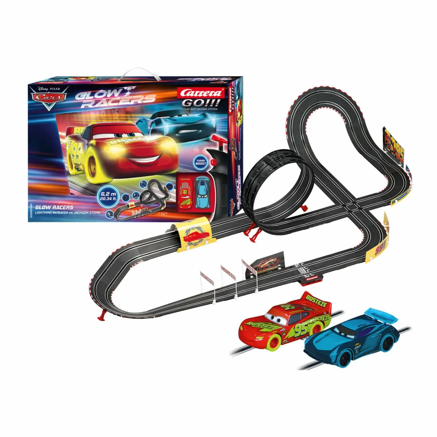 Carrera go !!! Voitures Disney Glow Racers - Circuits de voitures miniatures