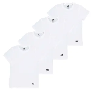 CAT - Pack de 4 T-shirts à col rond pour homme (43CT393525TA-WHT)