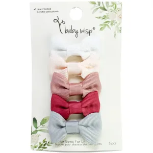 Charlotte Bows sur Snap Clips Lot de 5 - Bonheur Nuptial par Baby Wisp