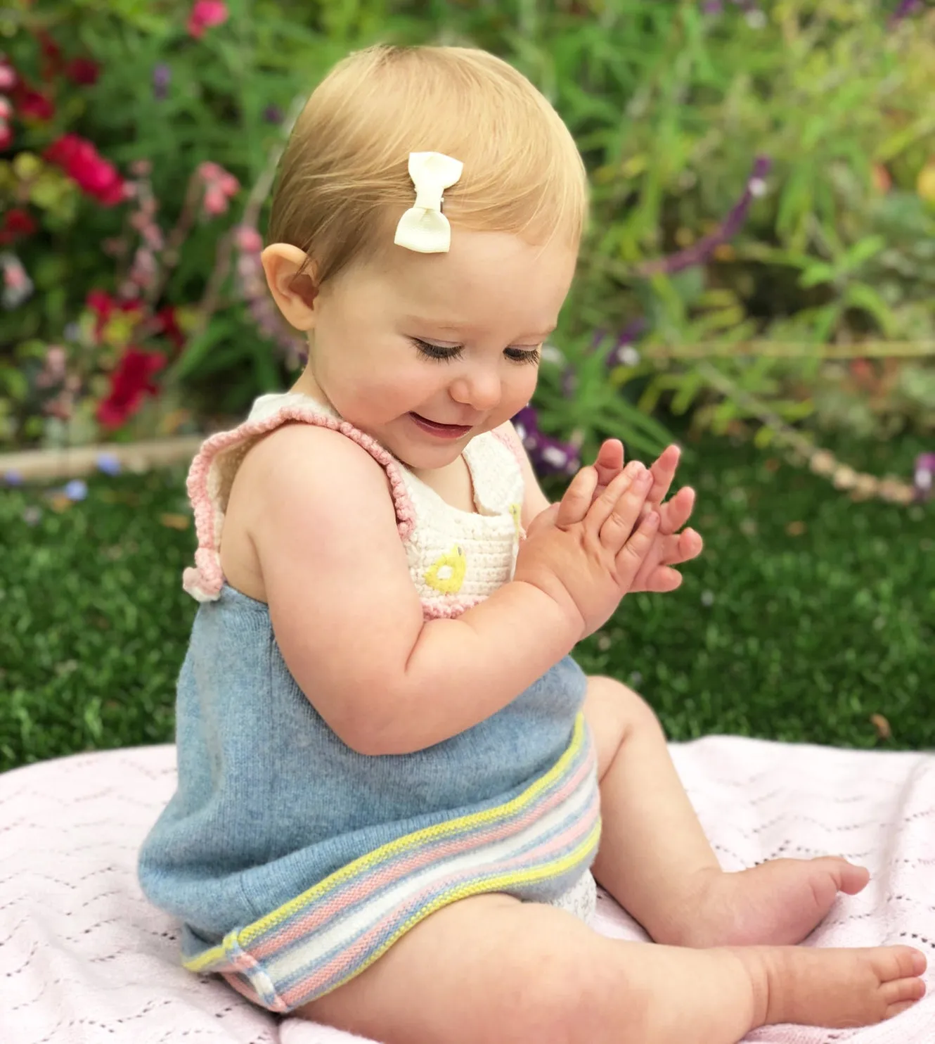 Charlotte Bows sur Snap Clips Lot de 5 - Bonheur Nuptial par Baby Wisp