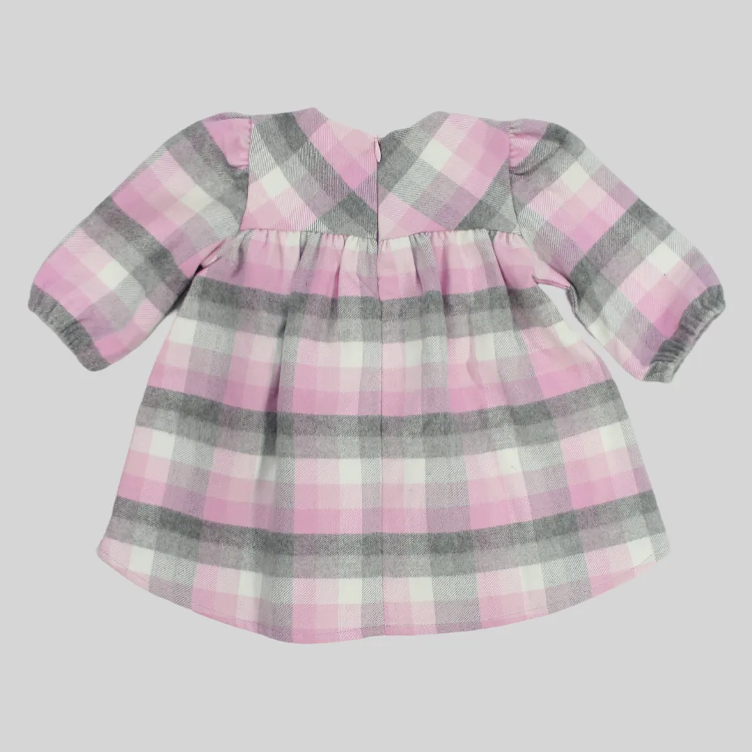 Robe à manches longues à carreaux