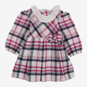 Robe à manches longues à carreaux