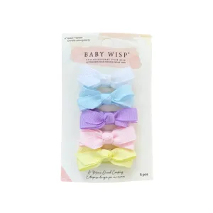 Ensemble de 5 barrettes à pression avec nœuds en gros-grain Chelsea - Chasse aux œufs de Pâques par Baby Wisp