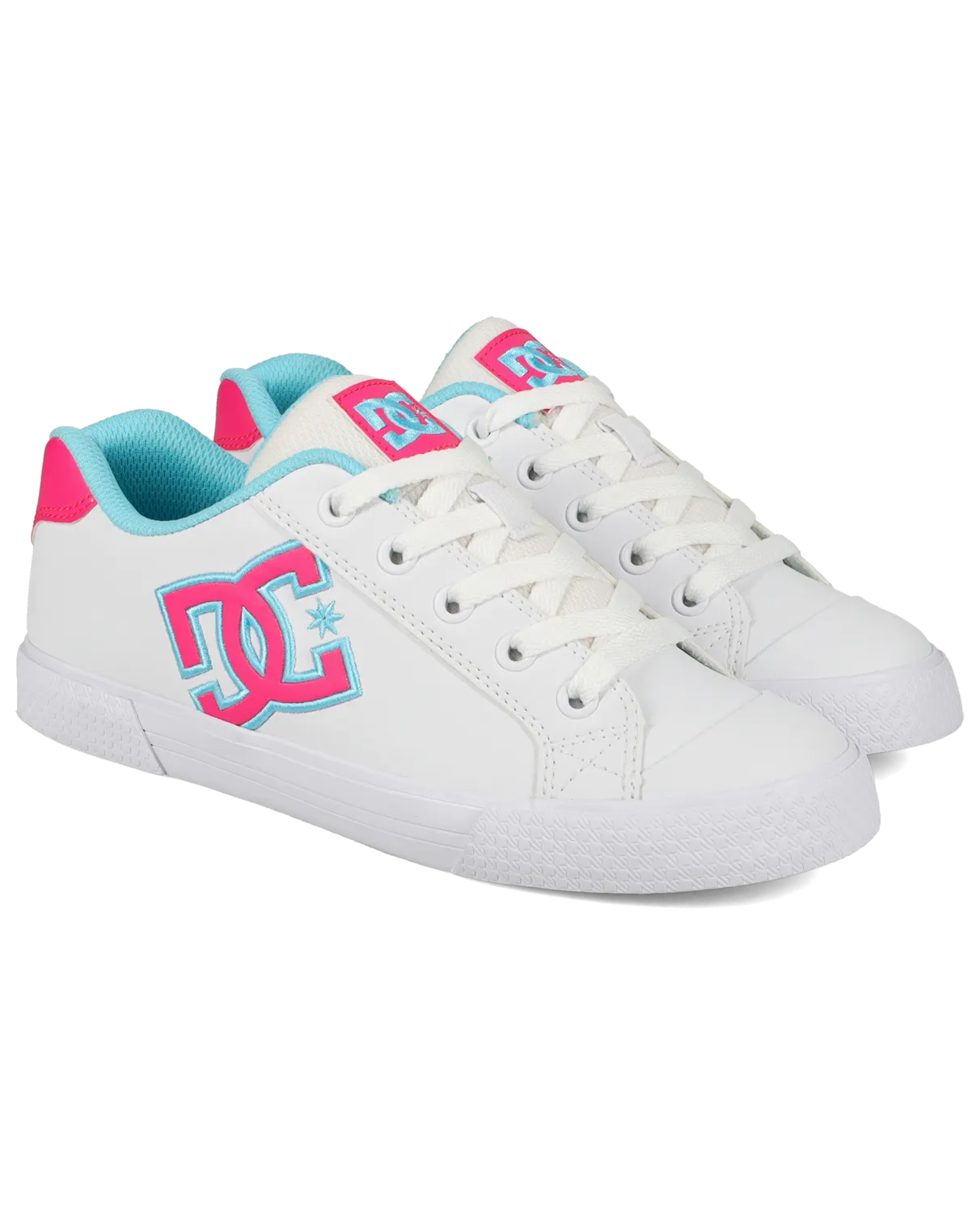 Chaussures Chelsea en blanc, rose vif et bleu