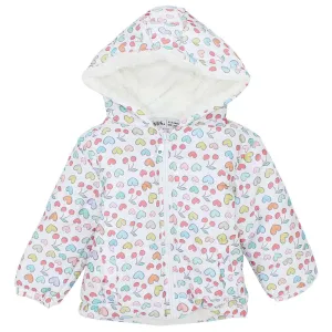 Veste à capuche imperméable à manches longues Cherry Hearts