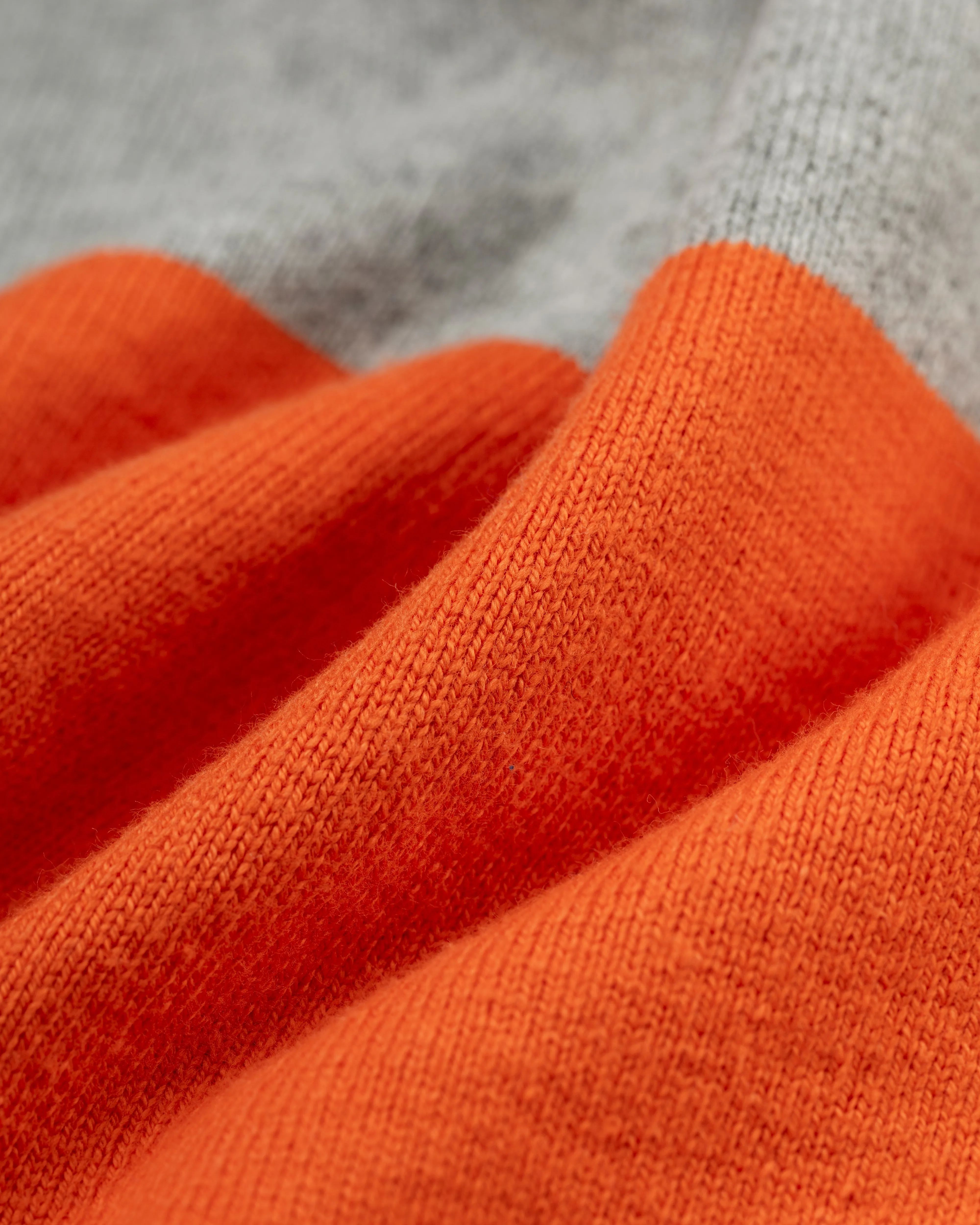 MAILLOT DE RUGBY À RAYURES CLASSIQUES - ORANGE/GRIS