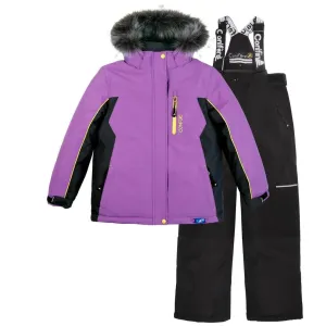Ensemble de Combinaison Neige Esthétique Violette Conifere pour Filles Bébé Enfant Conifere