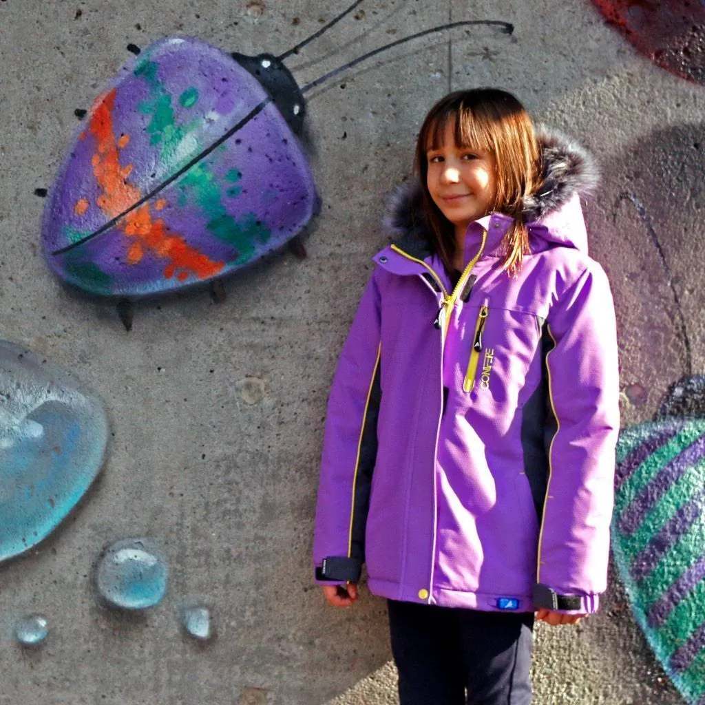 Ensemble de Combinaison Neige Esthétique Violette Conifere pour Filles Bébé Enfant Conifere