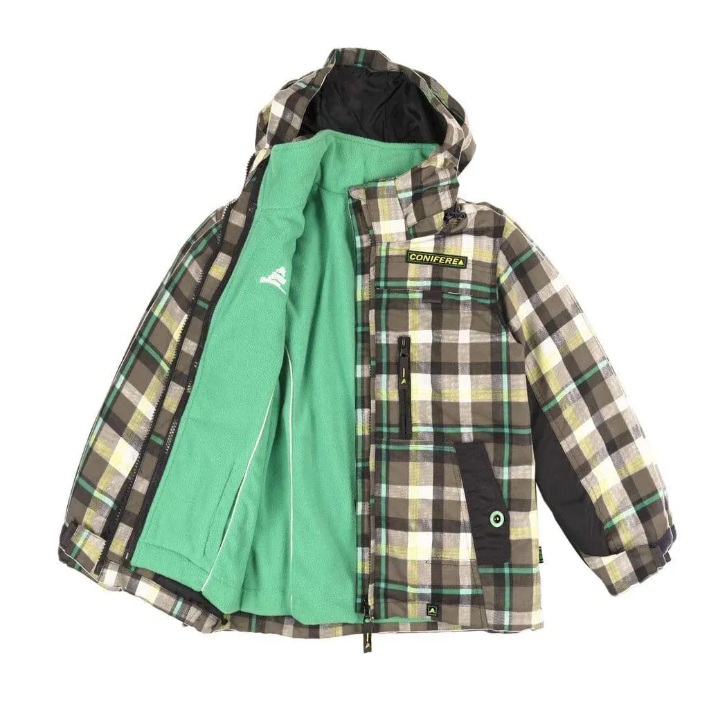 Veste 3-en-1 Conifere Green Check pour Garçons Babykids Conifere