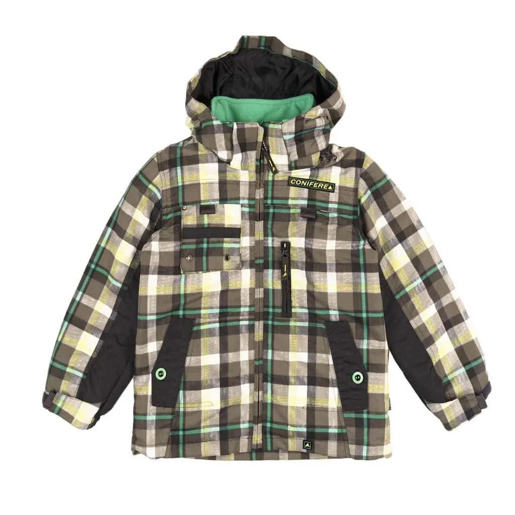 Veste 3-en-1 Conifere Green Check pour Garçons Babykids Conifere