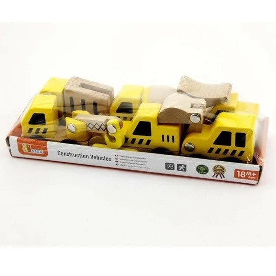 Jeu de Camions de Construction en Bois Viga