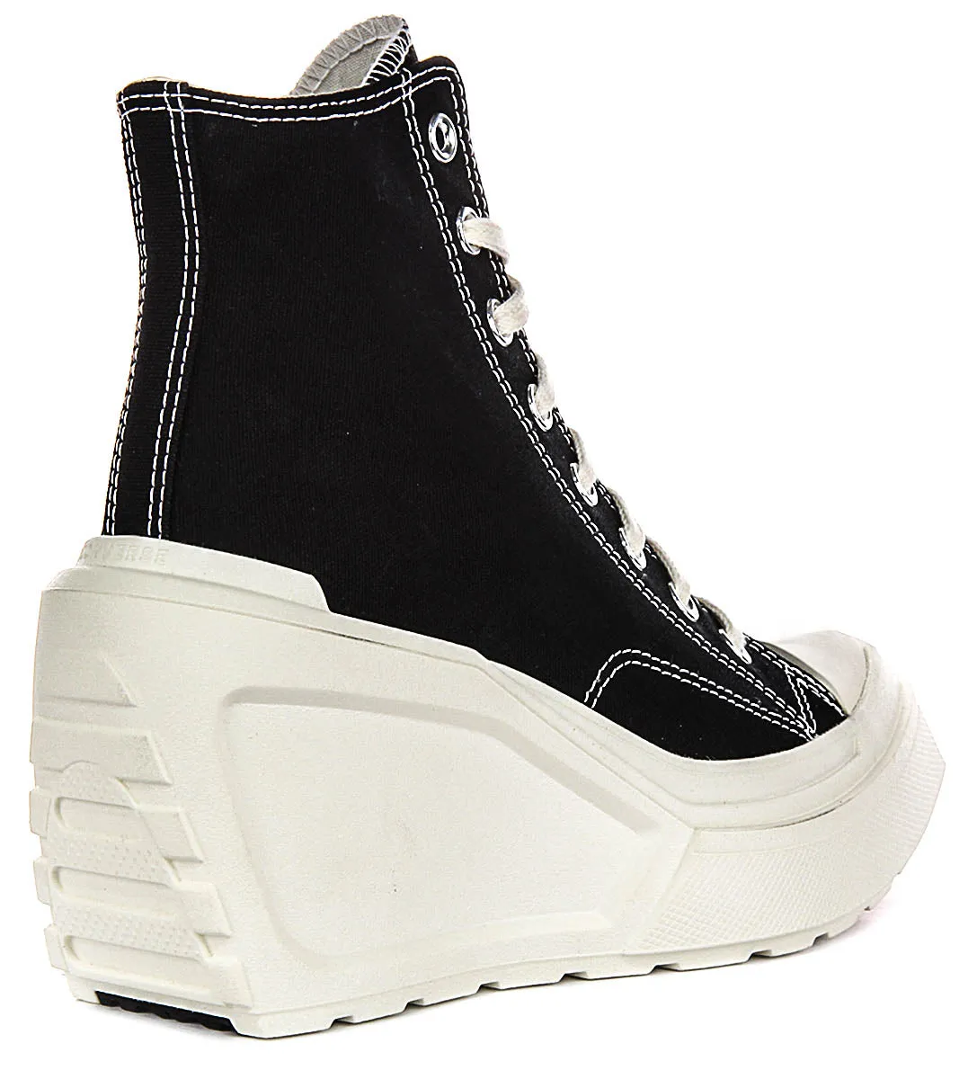 Converse A06478C De Luxe Wedge En Noir Et Blanc Pour Femmes Chaussures Converse