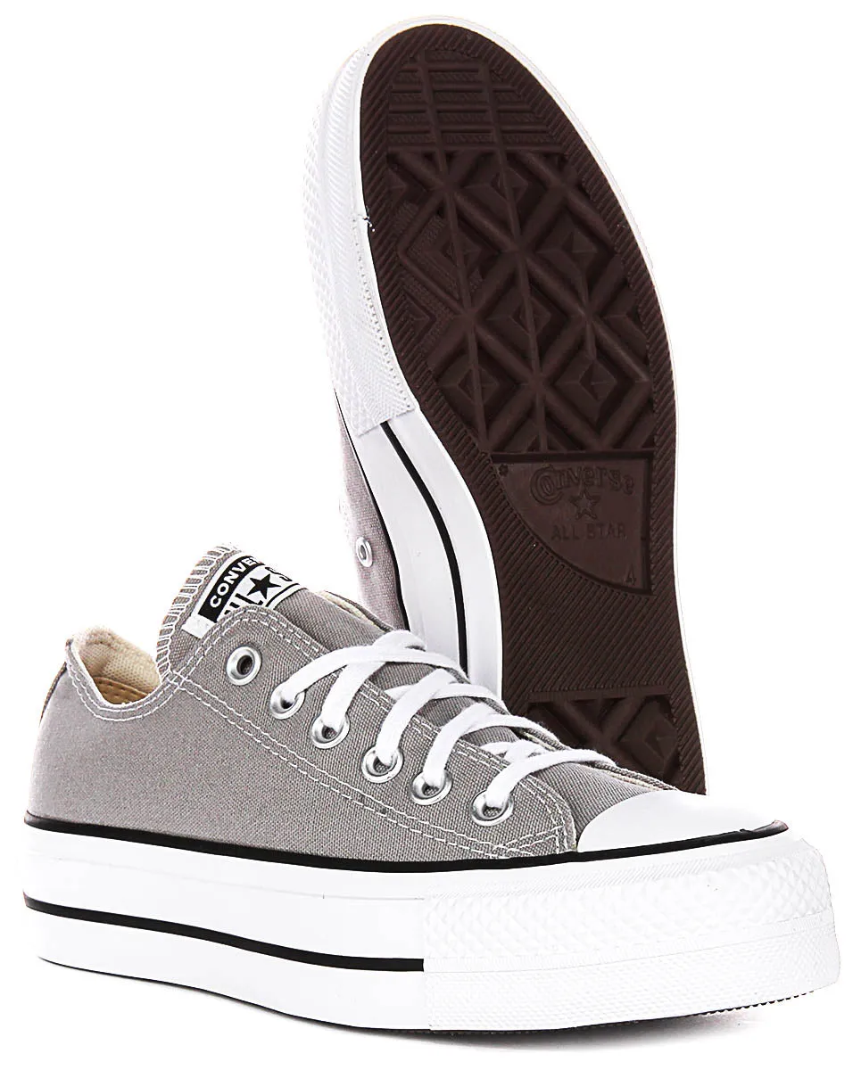 Converse All Star A07573C Plateforme en gris pour femmes Chaussures Converse