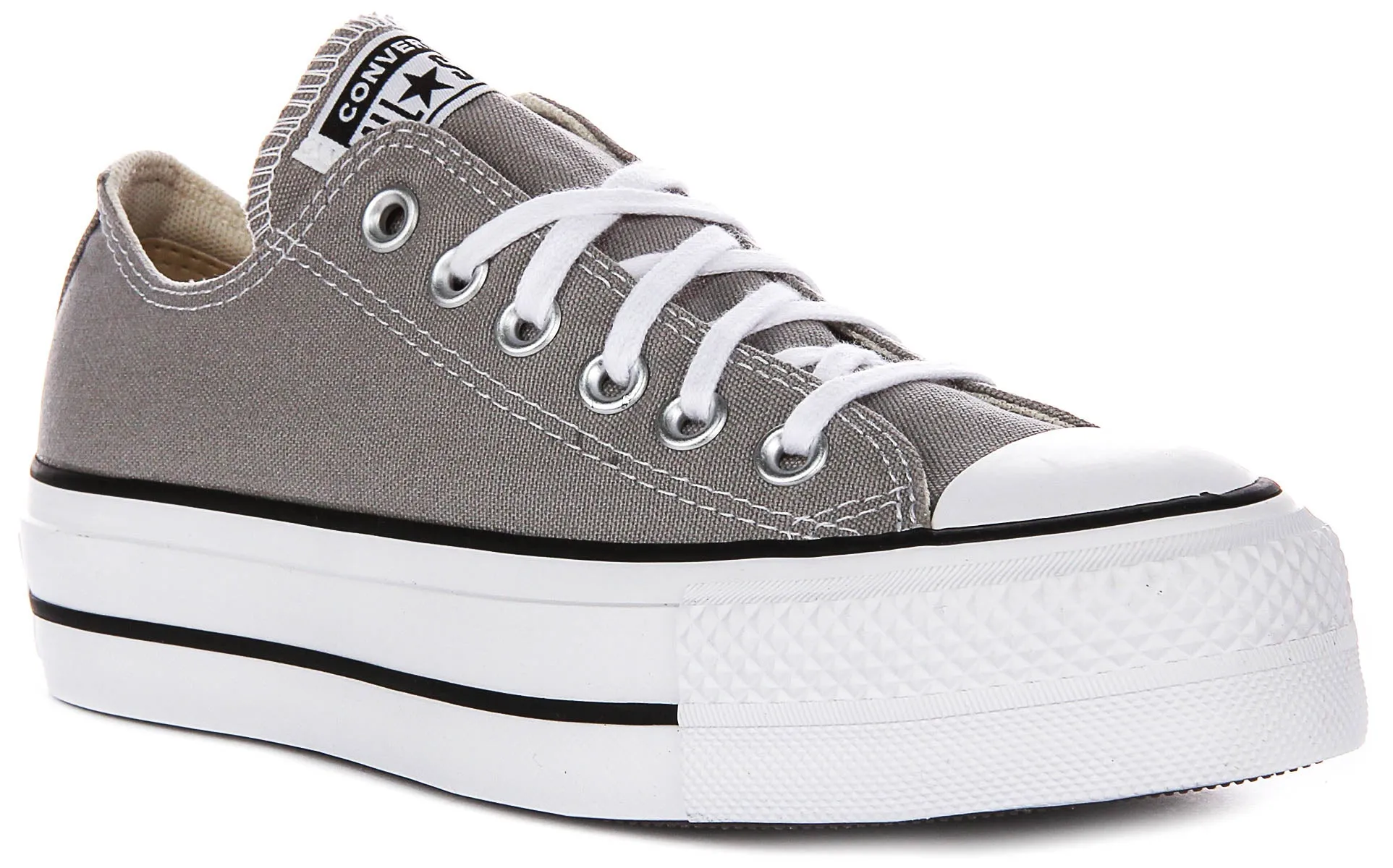 Converse All Star A07573C Plateforme en gris pour femmes Chaussures Converse